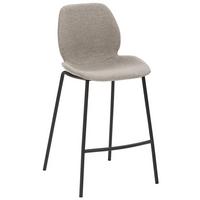 Barhocker My Solo ca. 49x97 cm Hellgrau - Hellgrau/Schwarz, KONVENTIONELL, Textil/Metall (49/97/53cm) - Livetastic