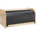 Brotbox Sirikit in Natur/Schwarz - Schwarz/Naturfarben, LIFESTYLE, Holz (40/23/19,5cm) - MÖMAX modern living