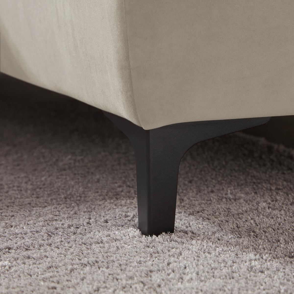 Ecksofa Emma rechts Beige - Beige/Schwarz, MODERN, Textil (301/210cm) - Premium Living