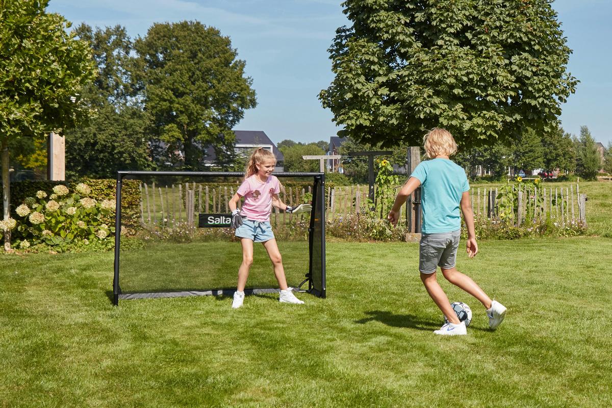 FUßBALLTOR SALTA LEGEND MIT TORWAND - Schwarz, KONVENTIONELL, Kunststoff/Metall (180/120/60cm) - Salta