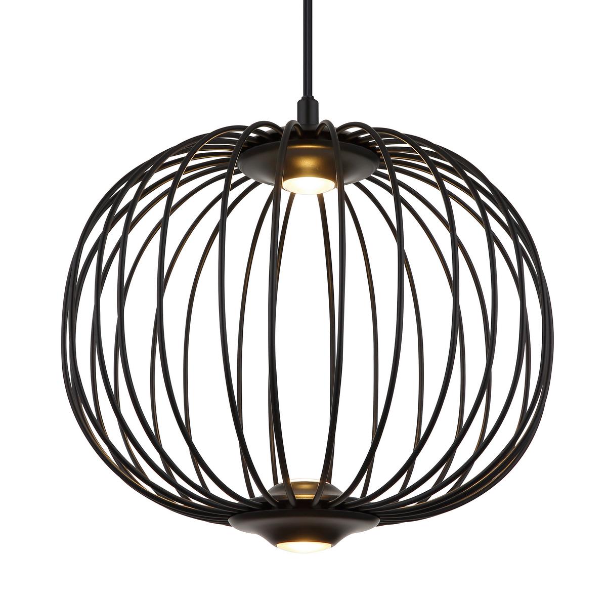 LED-Hängeleuchte Galway Schwarz max. 15 Watt - Schwarz, Basics, Kunststoff/Metall (30/150cm) - Globo
