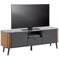 Lowboard In Grau/naturfarben - Grau, Design, Holzwerkstoff (138/50/40cm) - Premium Living