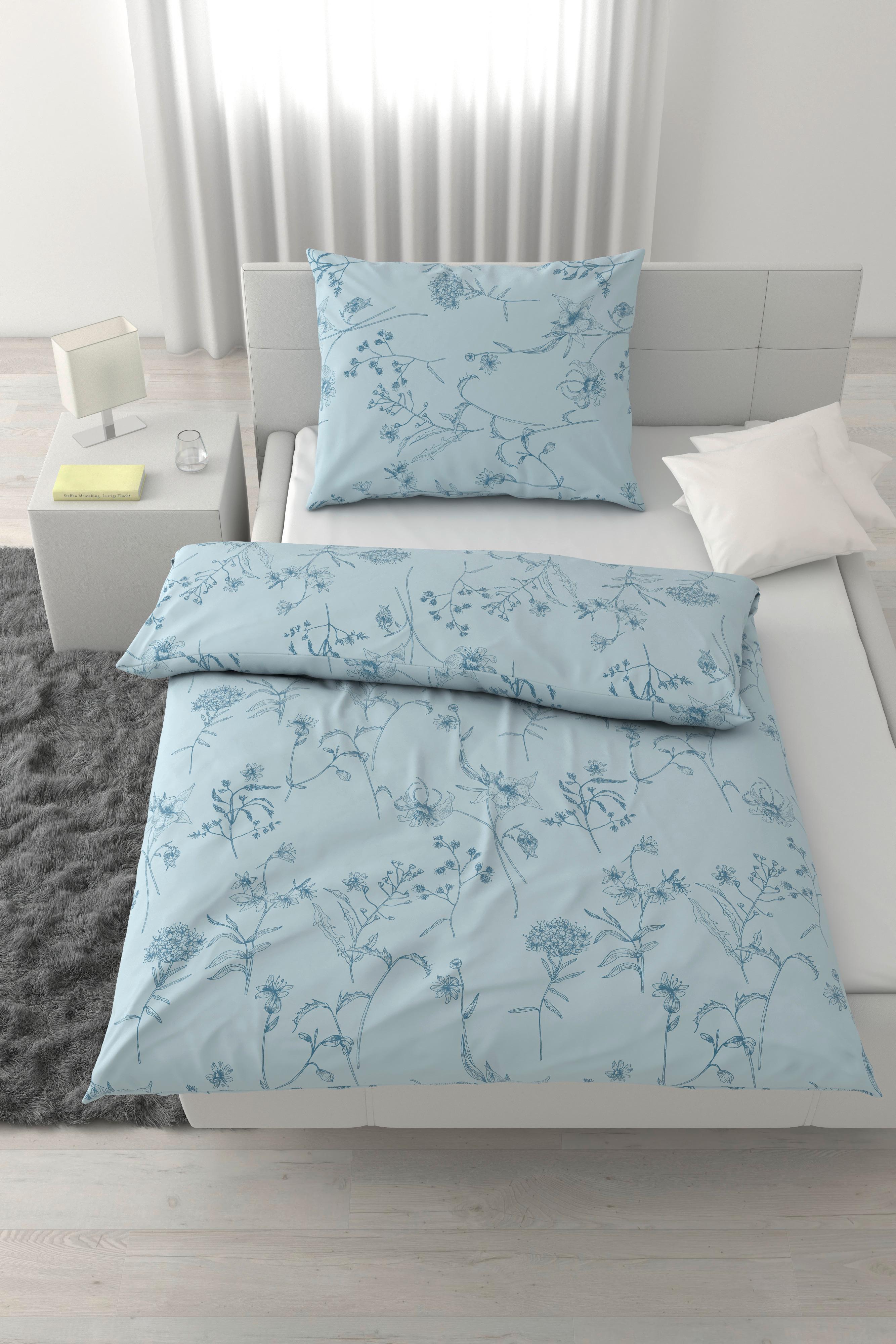 Posteljnina Nature Romy - modra/svetlo modra, tekstil (140/200cm) - Mömax