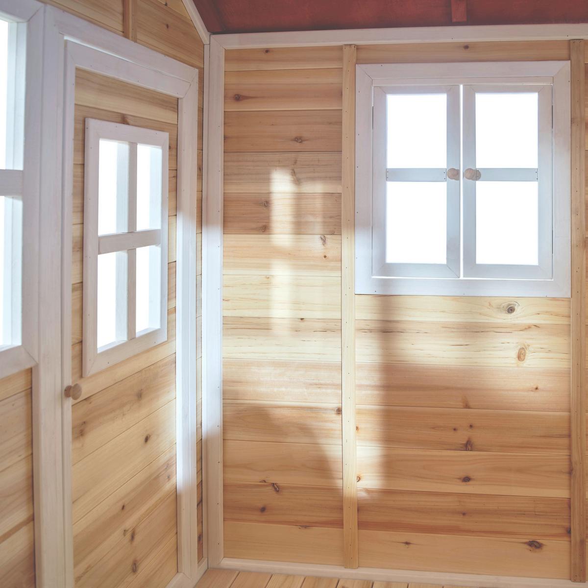 Spielturm Exit Loft Naturfarben - Limette/Naturfarben, KONVENTIONELL, Holz (329/190/253cm) - EXIT Toys