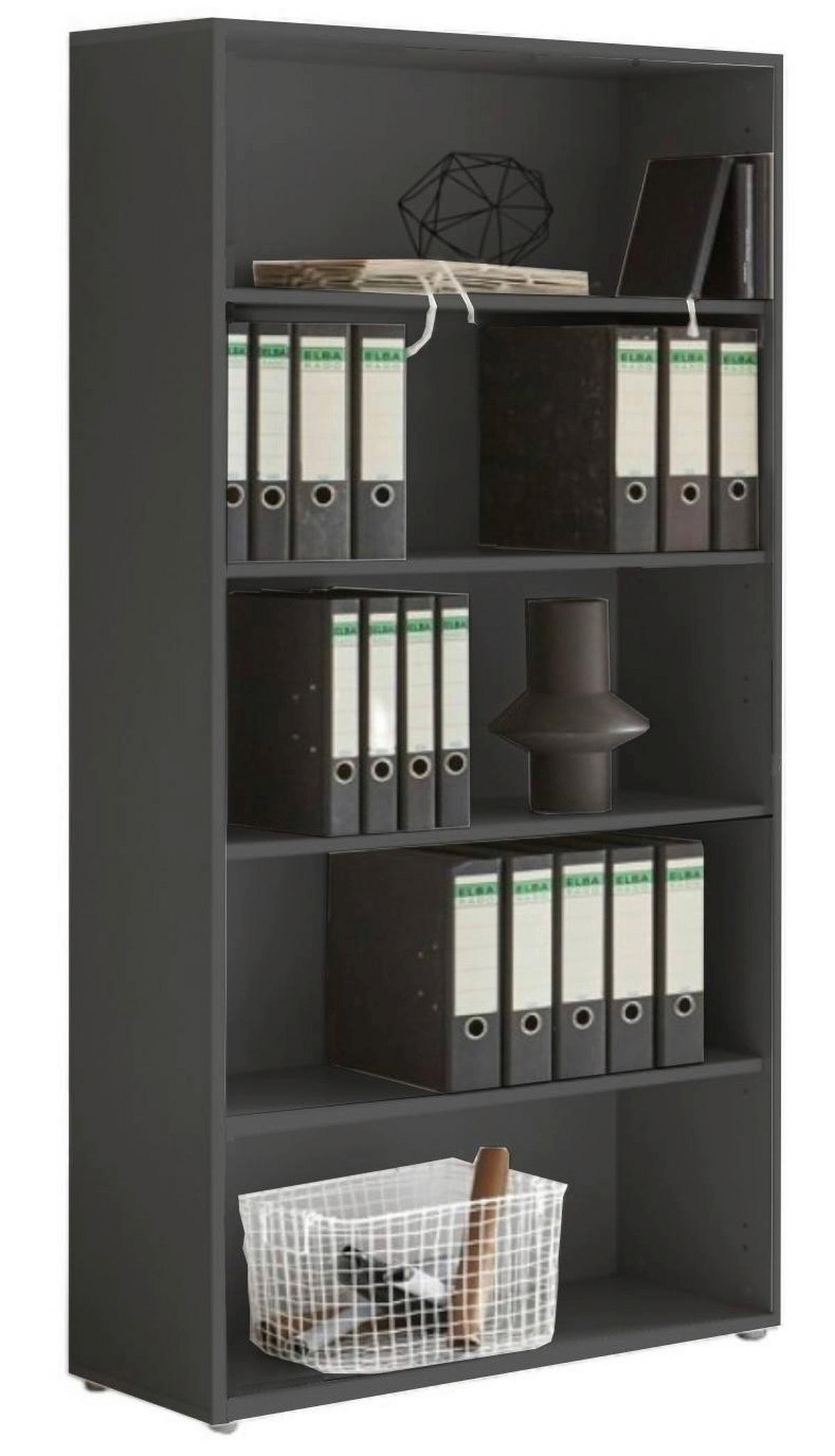 AKTENSCHRANK OFFICE EDITION - SW SET 1 HOCH - Eichefarben/Anthrazit, MODERN, Holzwerkstoff (168,8/185,6/33cm) - MID.YOU