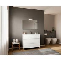 MASCĂ PENTRU LAVOAR LISBONA - stejar Bianco/antracit, Basics, material pe bază de lemn (100/74/46cm)