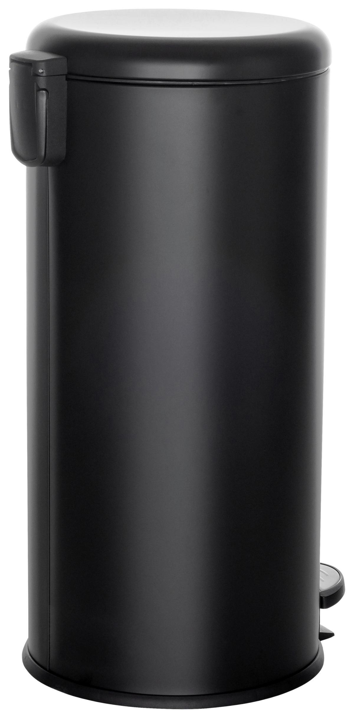 Koš Za Smeti Clean Step, 30 L, Črna - črna, Basics, kovina/umetna masa (30/63,5/30cm) - MID.YOU