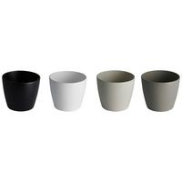 Übertopf Luisa in diversen Farben - Schwarz/Weiß, MODERN, Keramik (15/12cm) - Mömax