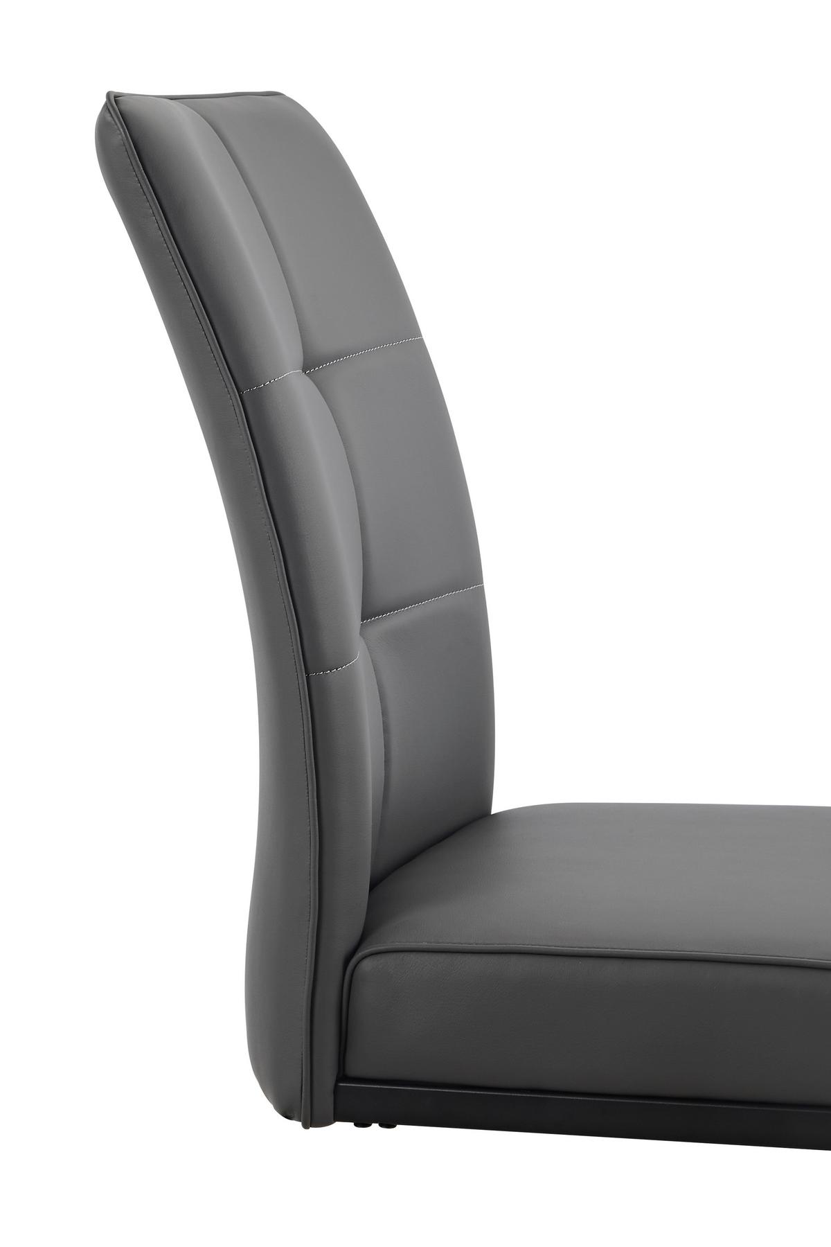SCHWINGSTUHL-SET MALTA II S 4ER-SET - Schwarz/Grau, MODERN, Textil/Metall (46/97/61cm) - P & B
