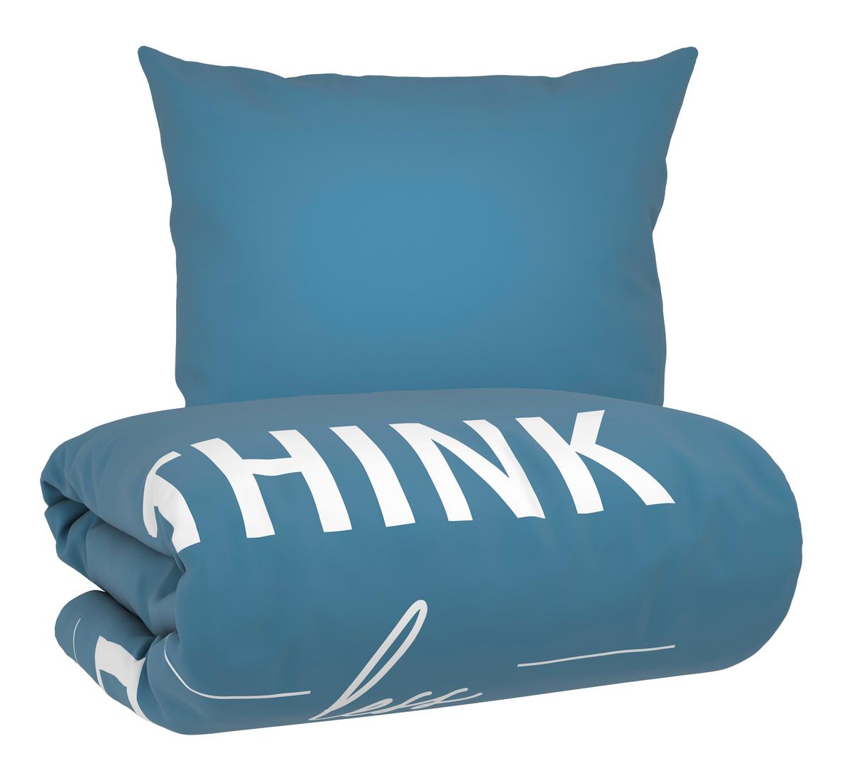 Bettwäsche Think Blau ca. 135x200cm - Blau, Textil (135/200cm) - Mömax