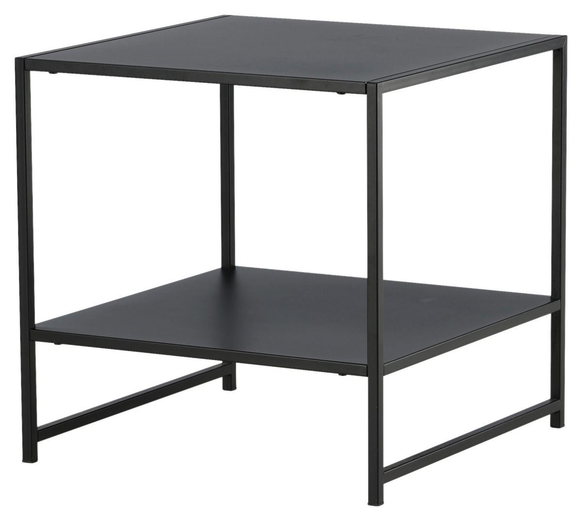 BEISTELLTISCH STAAL - Schwarz, Design, Metall (50/50/50cm) - Livetastic