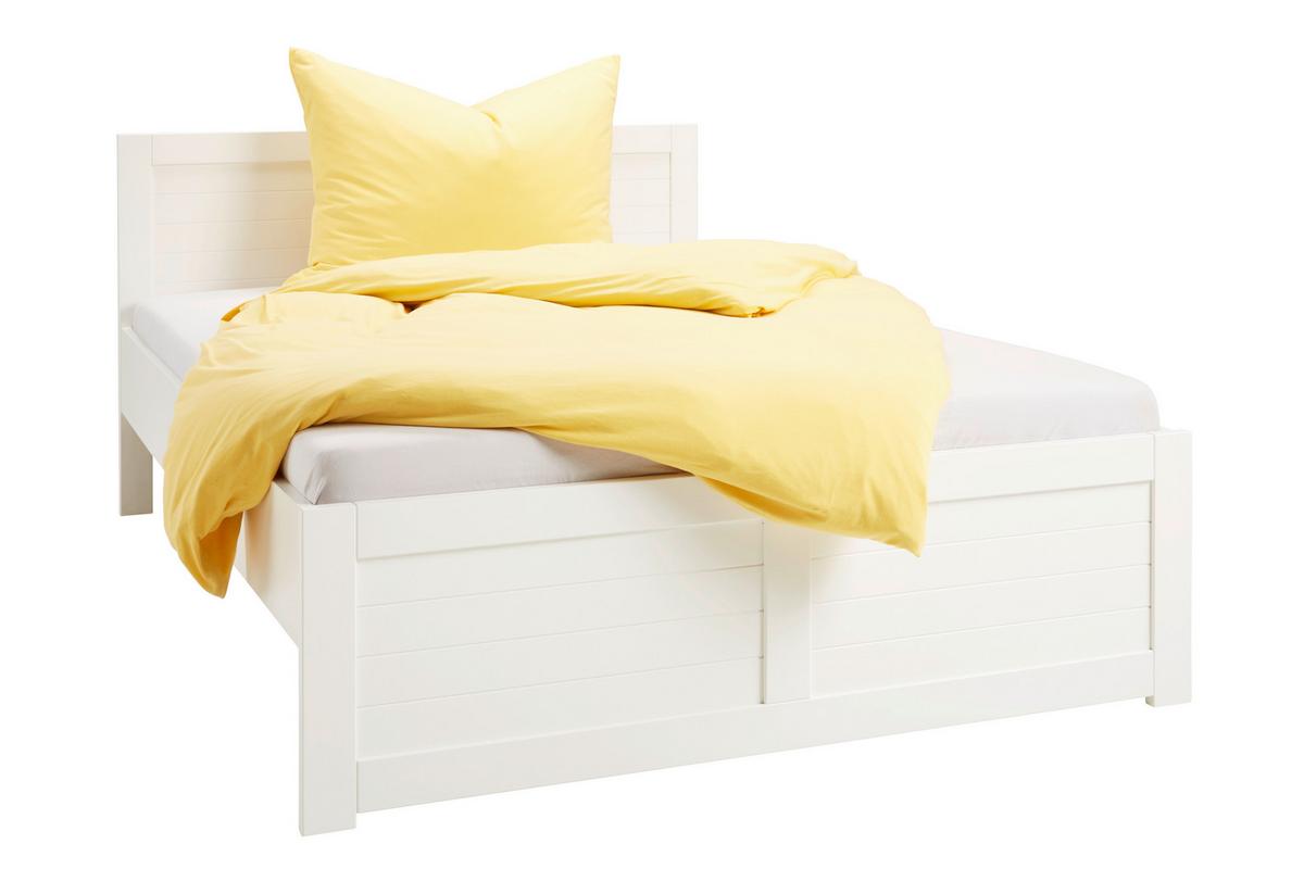 Postelja Madita, Bela, 160x200 - bela, Romantika, leseni material/les (166/90/206cm) - Mömax