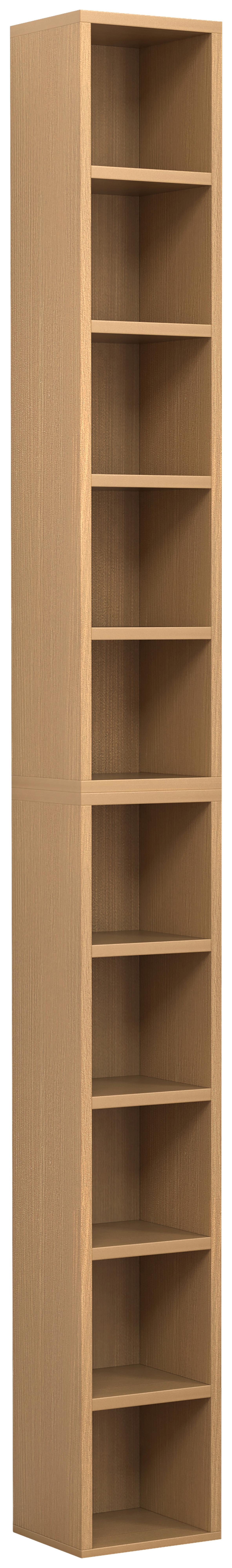 Regal Megosa S, Barva Bukve - barve bukve, Design, leseni material (40/94/17cm) - MID.YOU