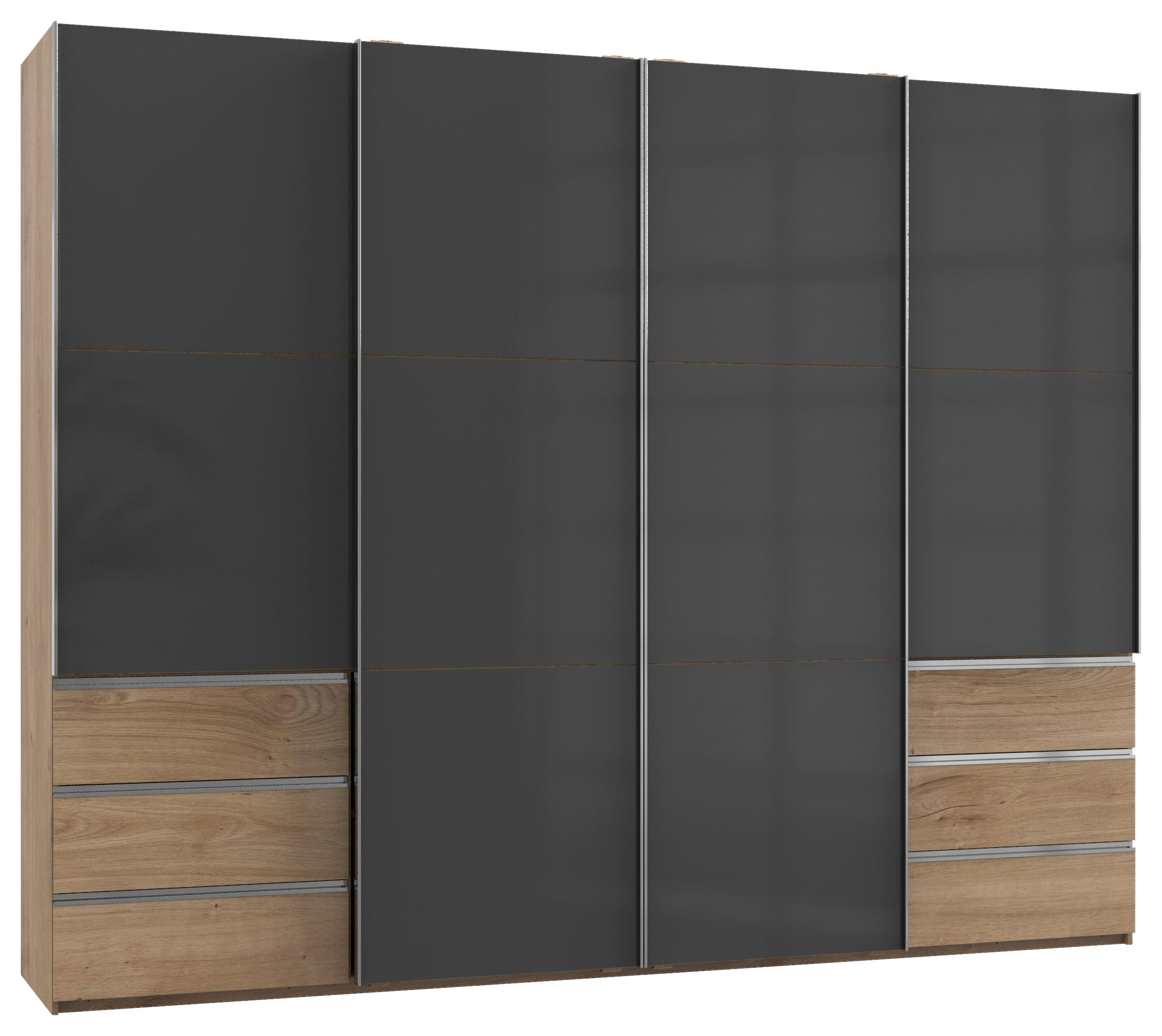 Ormar S Kliznim Vratima Level 36c - siva/boje hrasta, Moderno, drvni materijal (300/236/65cm) - Modern Living