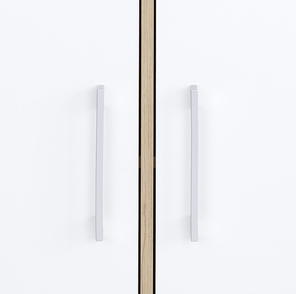 Komoda Box - bijela/boje hrasta, Moderno, drvni materijal/plastika (99/85/40cm) - Modern Living