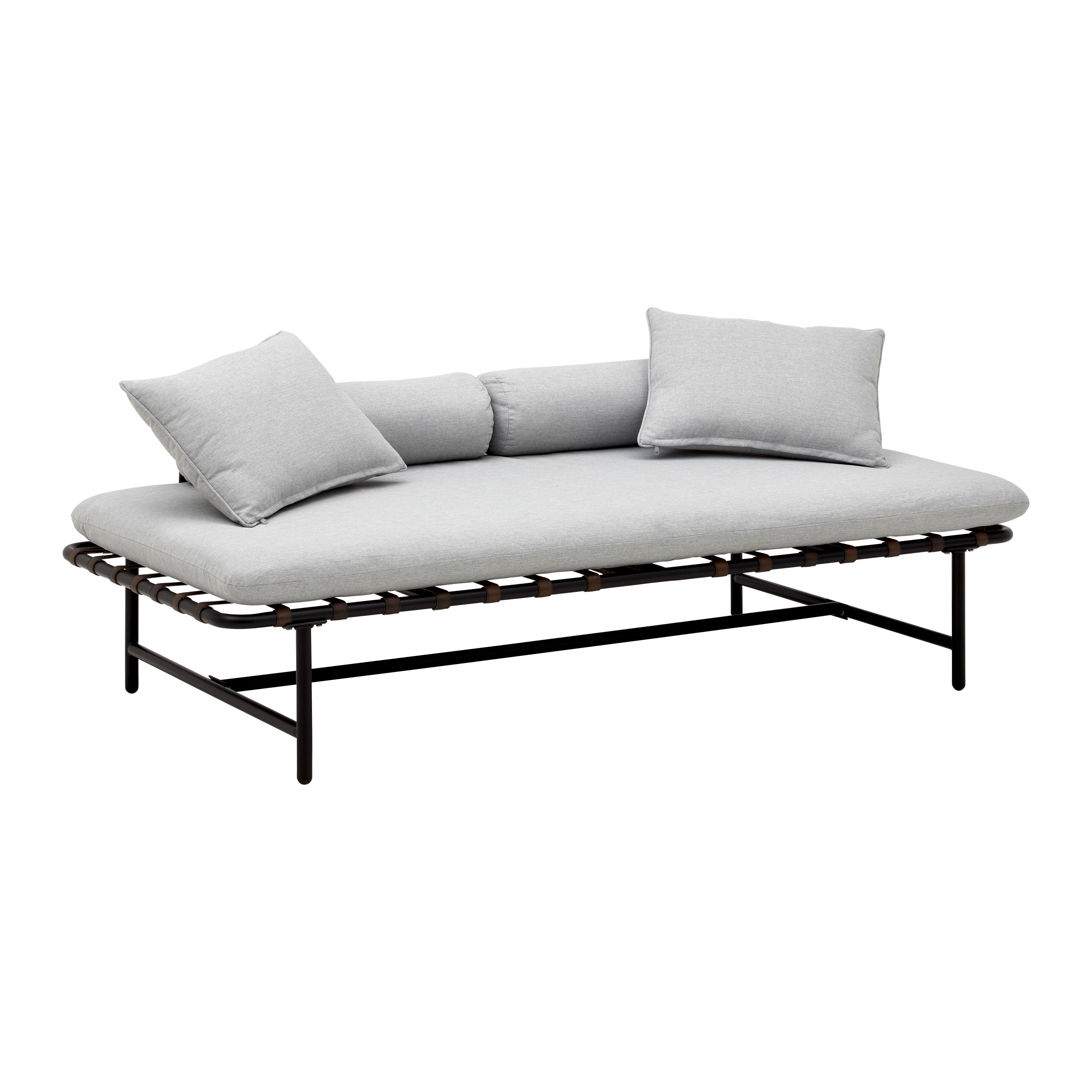 Kerti Napozóágy Norah - szürke, Modern, műanyag/textil (180/51/87cm) - Bessagi Garden