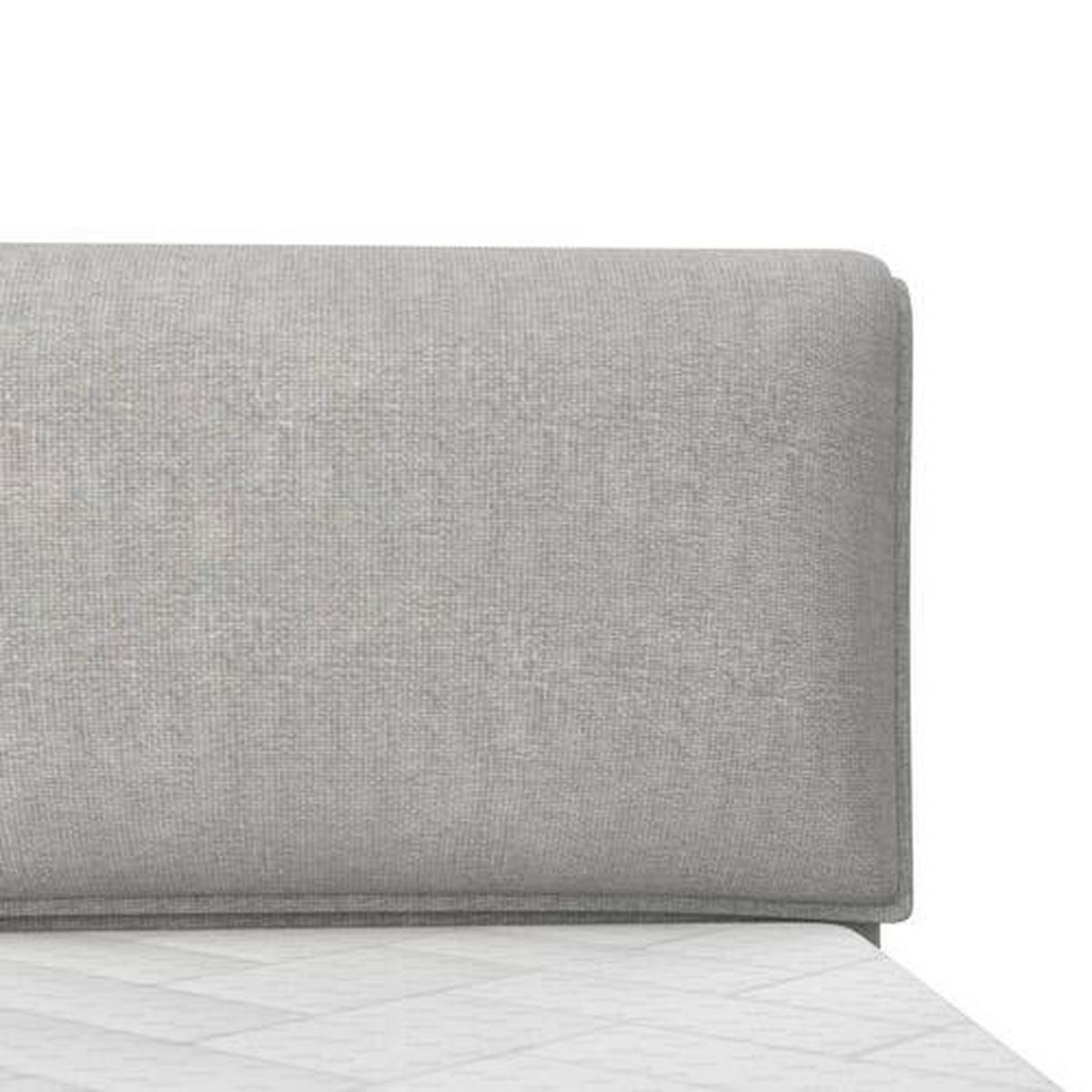 Postelja Boxspring Mosamo, 180x200, Svetlo Siva - črna/svetlo siva, Moderno, umetna masa/tekstil (180/200cm) - Bessagi Home