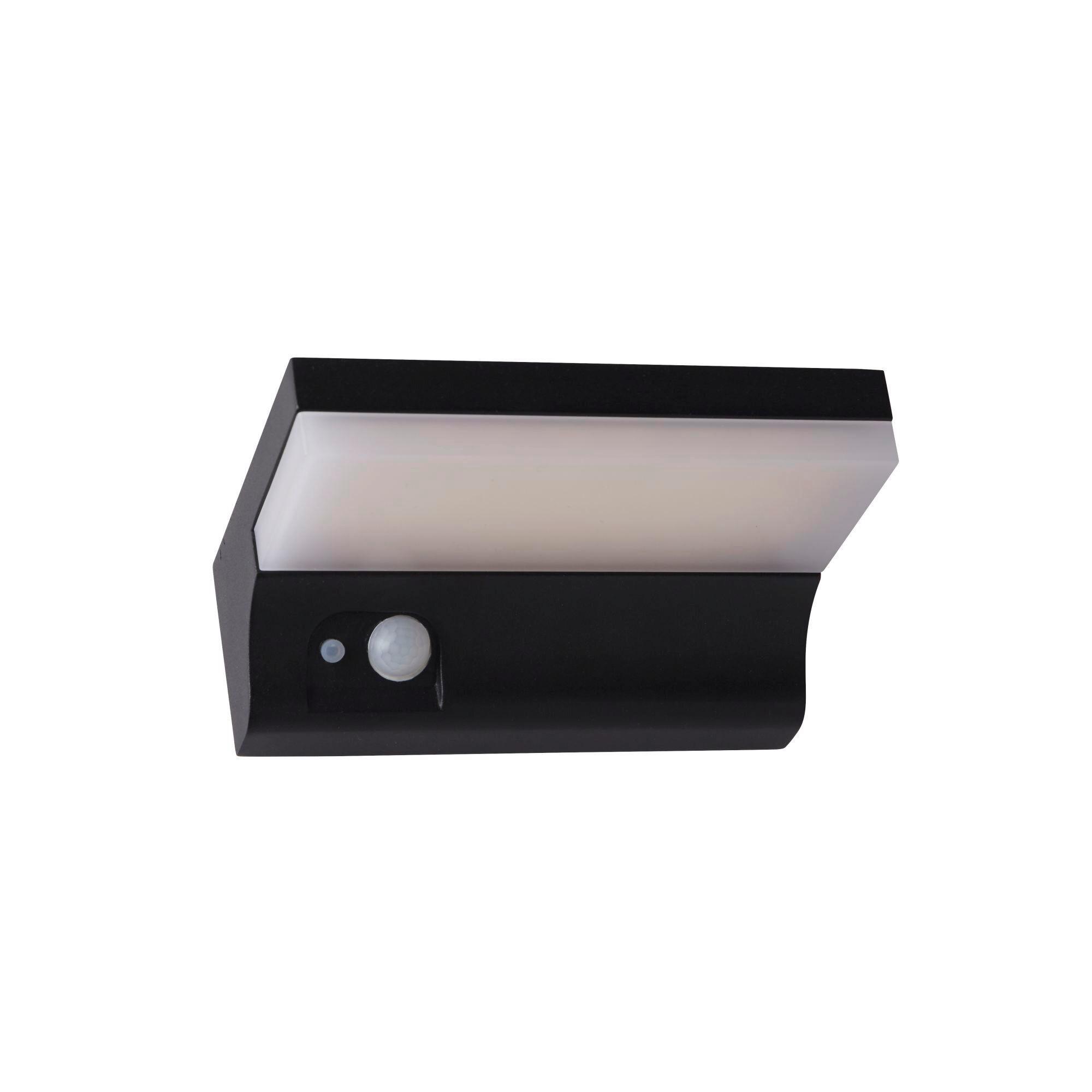 Szolárlámpa 67417bk Solar Wall Light - fekete/fehér, Design, műanyag (16/6/6cm)