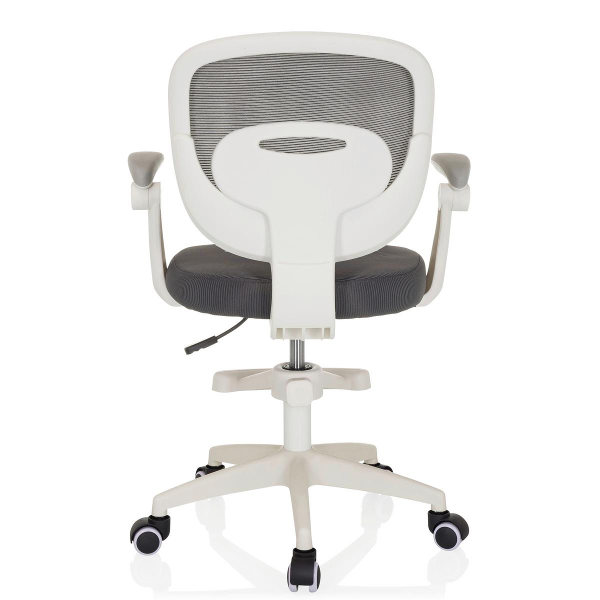 Mladinski Vrtljivi Stol Kiddy Smart, Siva - siva/bela, Moderno, umetna masa/tekstil (61/84-97/55cm) - MID.YOU