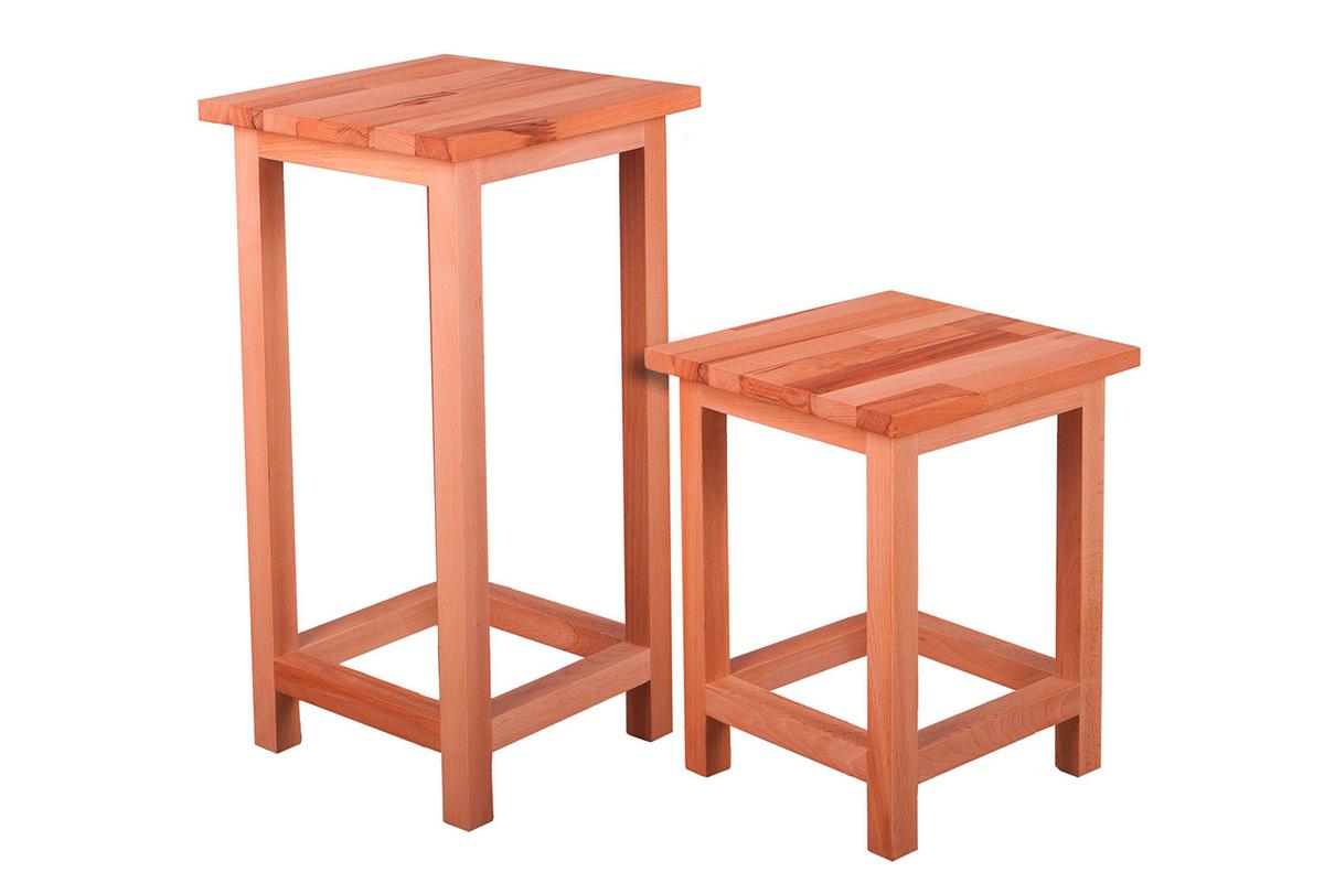 Hocker Marco ca. 30x30x60 cm Holz geölt - Kernbuche, Basics, Holz (30/60/30cm) - Gardenson
