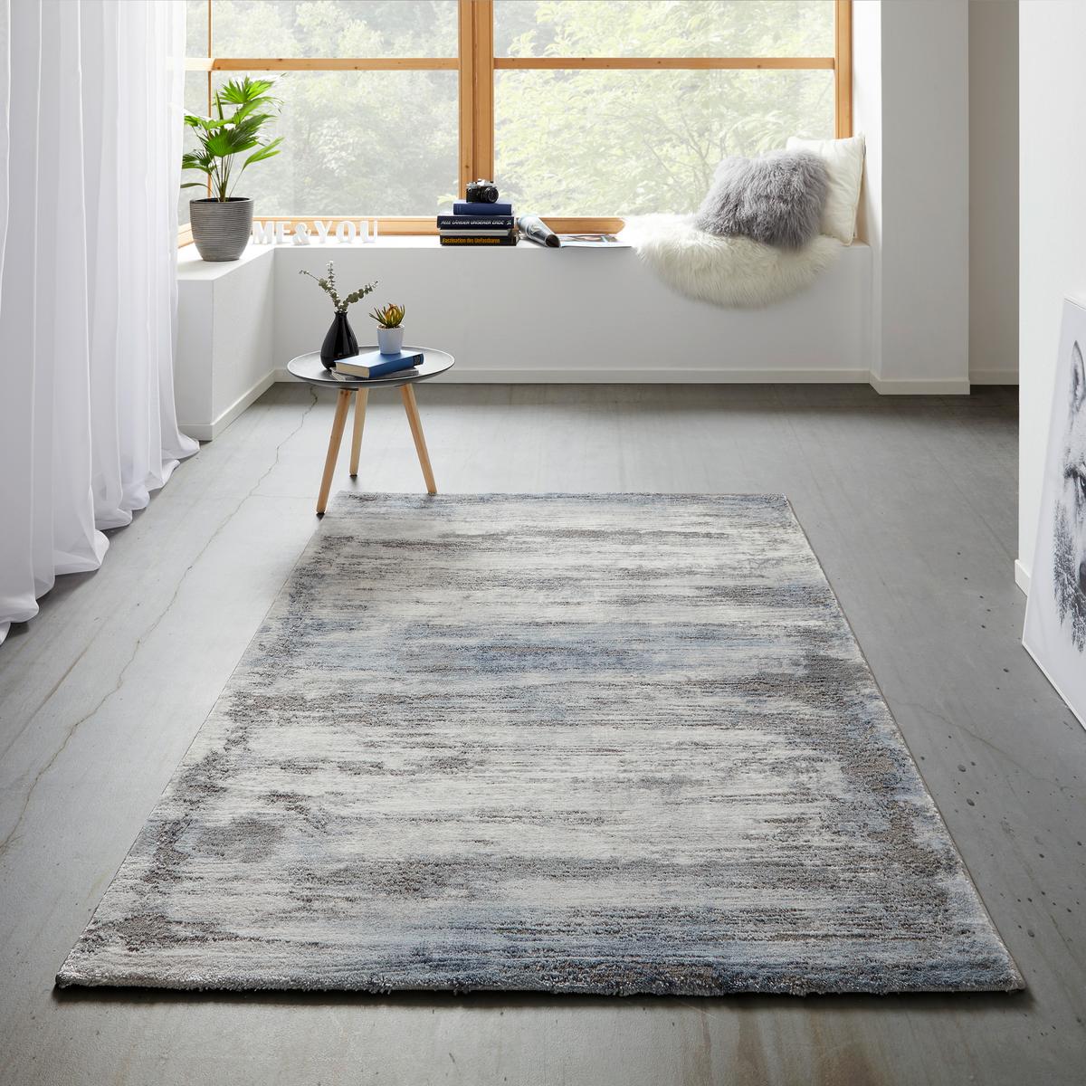 Webteppich Oxford 4 Blau/Grau ca. 200x290cm - Blau/Grau, MODERN, Textil (200/290cm) - Mömax