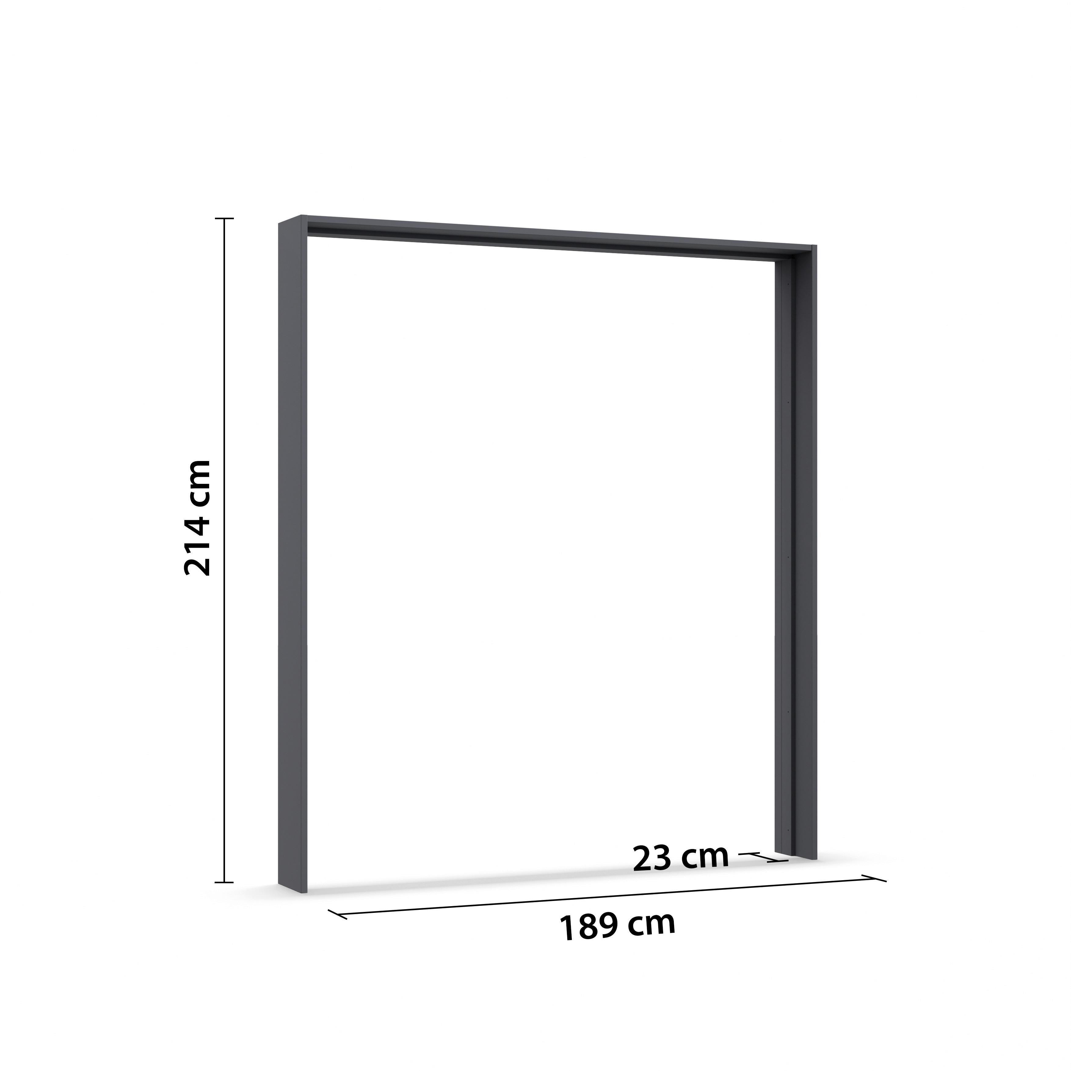 Passerpartout Elara Grau - Grau, Konventionell, Holzwerkstoff (189/214/23cm) - Premium Living