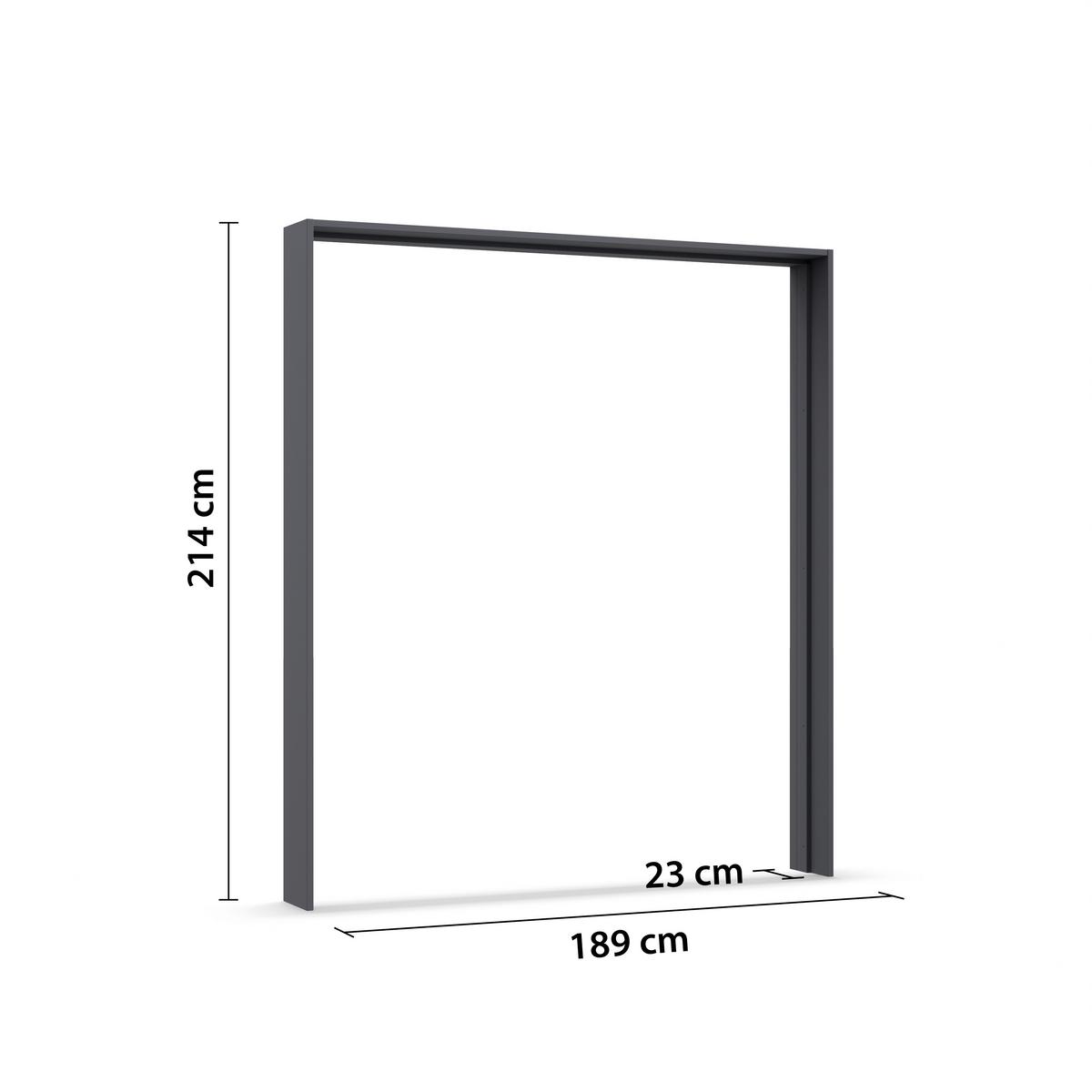 Passerpartout Elara Grau - Grau, Konventionell, Holzwerkstoff (189/214/23cm) - Premium Living