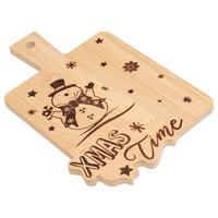 Servierbrett XMAS TIME - Hellbraun, Holz (22/14/0,8cm)