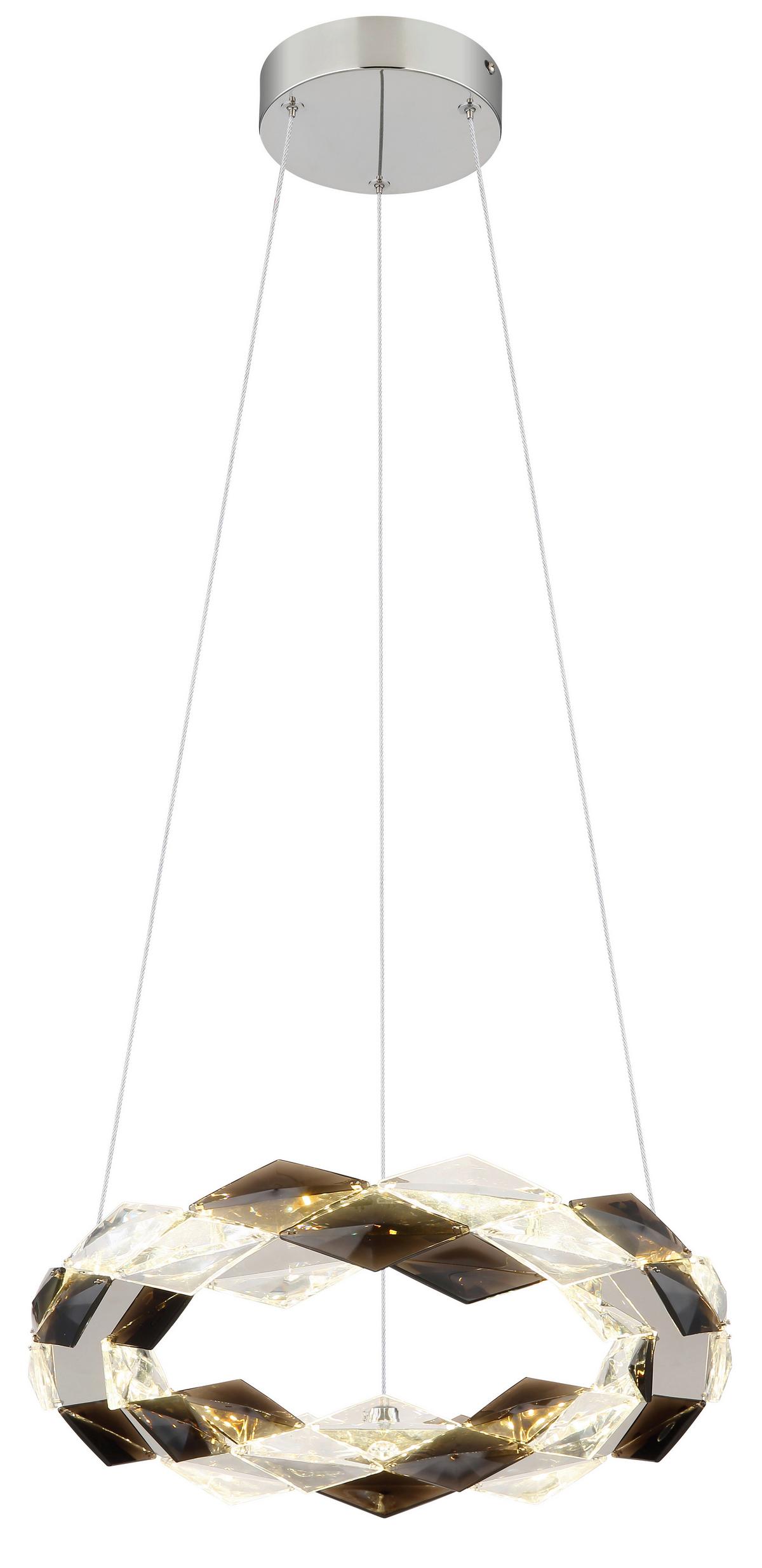LED-HÄNGELEUCHTE 67318H - Klar, Design, Kunststoff/Metall (37,5/130cm) - Globo