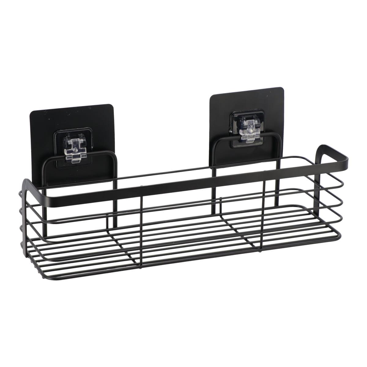 Etajeră pentru baie Batho - negru, Basics, metal (29,2/11/15,3cm)