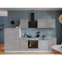 Kuhinjski Blok Z Aparati Malia, 310cm - barve nerjavečega jekla/siva, Basics, kovina/leseni material (310cm) - Respekta