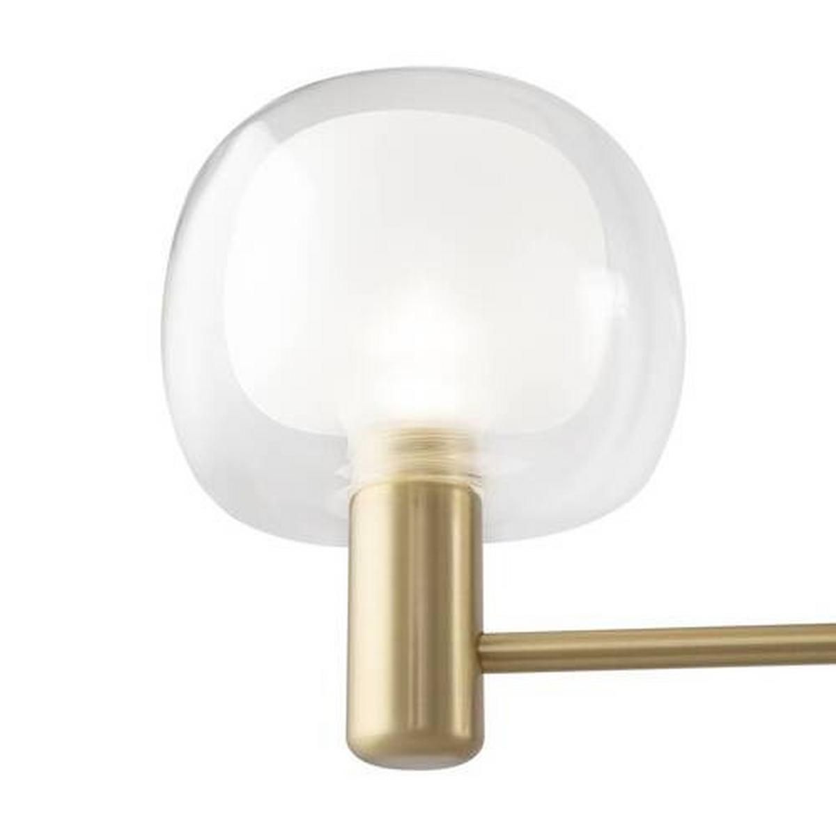 PENDELLEUCHTE VISION - Transparent/Goldfarben, Trend, Glas/Metall (104/18/26cm) - MAYTONI