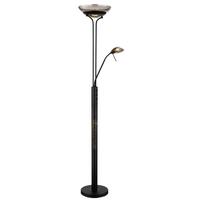 LED-STEHLEUCHTE 58908 - Schwarz, Design, Glas/Metall (40/180cm) - Globo
