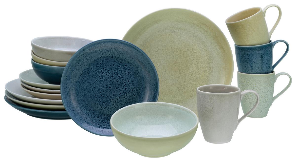 Kombinirani Servis Reactive Nordic, 16-Delni - večbarvno, Basics, keramika - Creatable