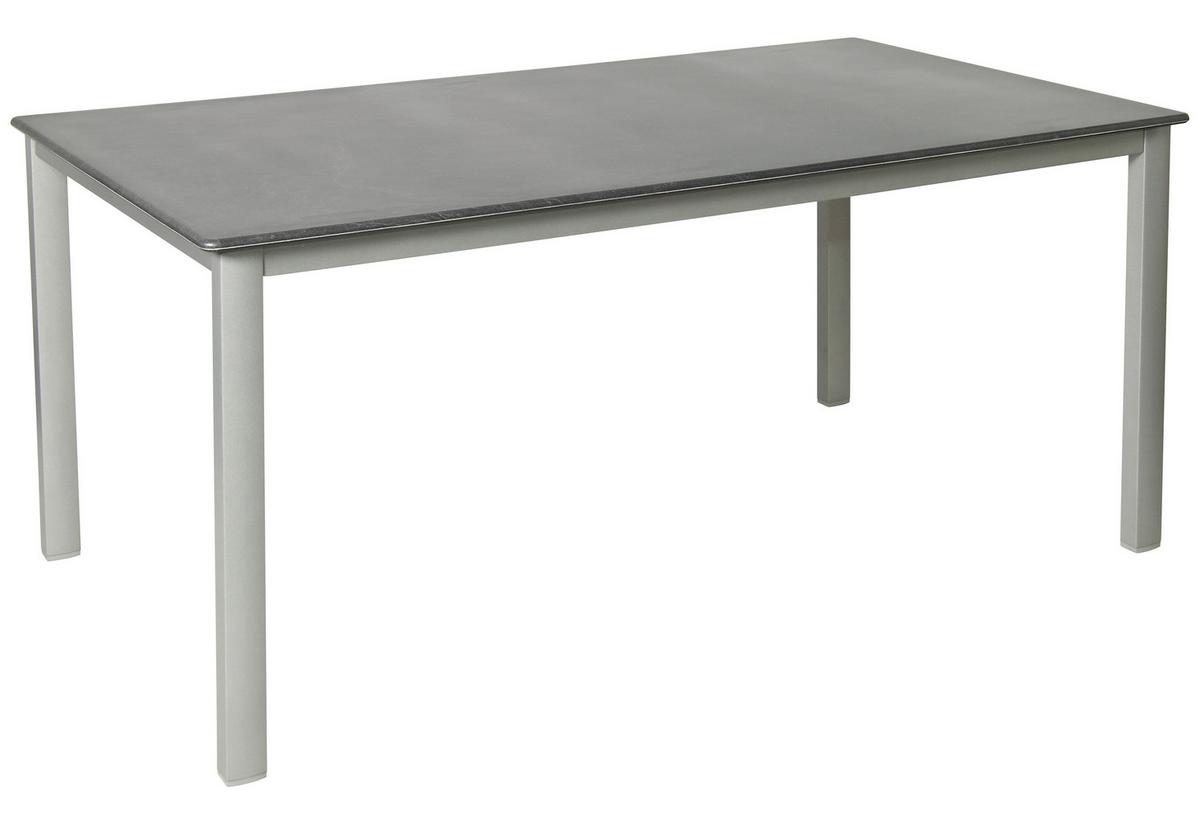 Gartengarnitur 5-tlg. Urban Aluminium / Textil - Platinfarben/Schieferfarben, Basics, Holzwerkstoff/Textil (160/90/72cm) - Acamp
