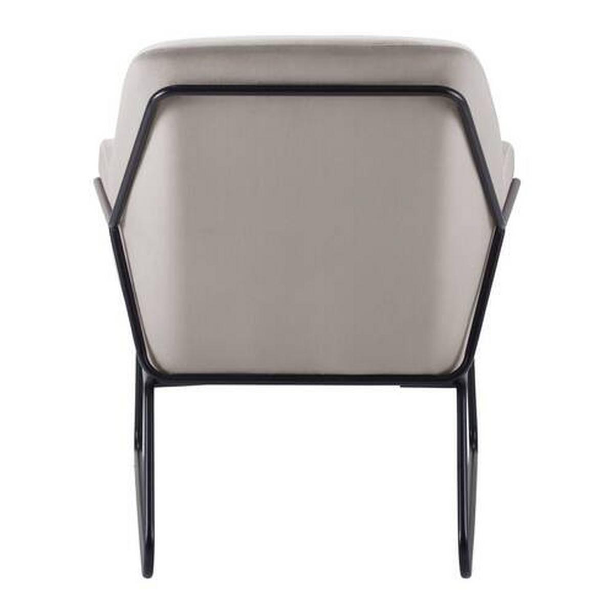 Sessel Kezia Beige Samt - Beige/Schwarz, MODERN, Textil/Metall (71/84/79cm) - Bessagi Home