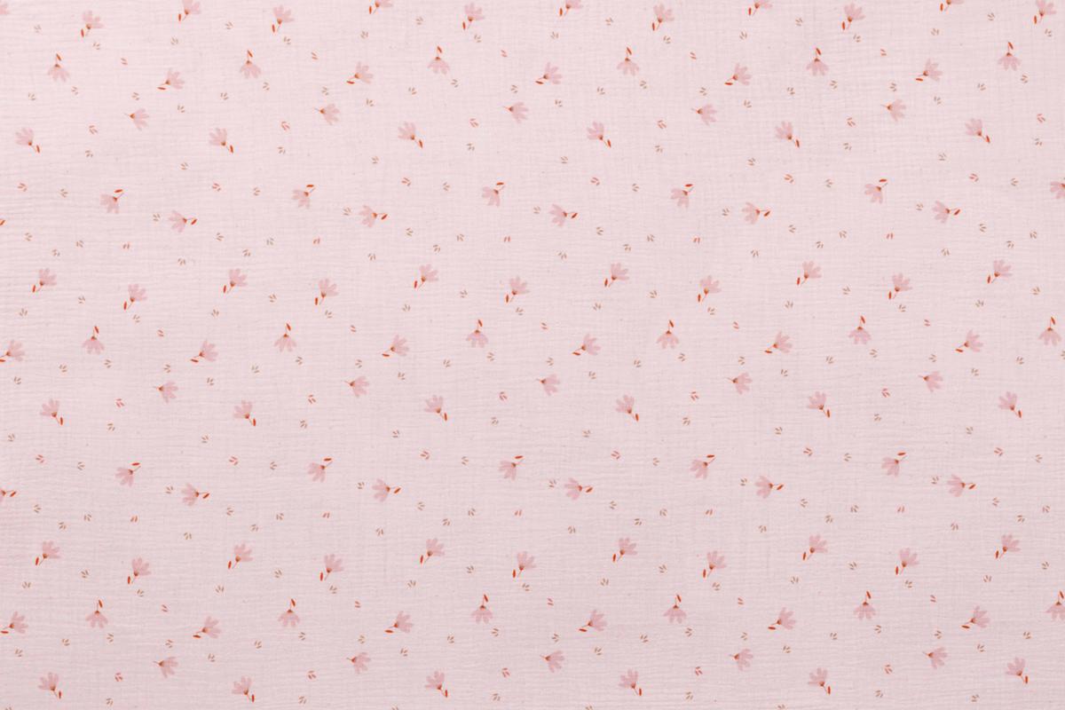 POŚCIEL NIEMOWLĘCA 150638 KWIATEK - różowy, Basics, tkanina (100/135cm) - Patinio