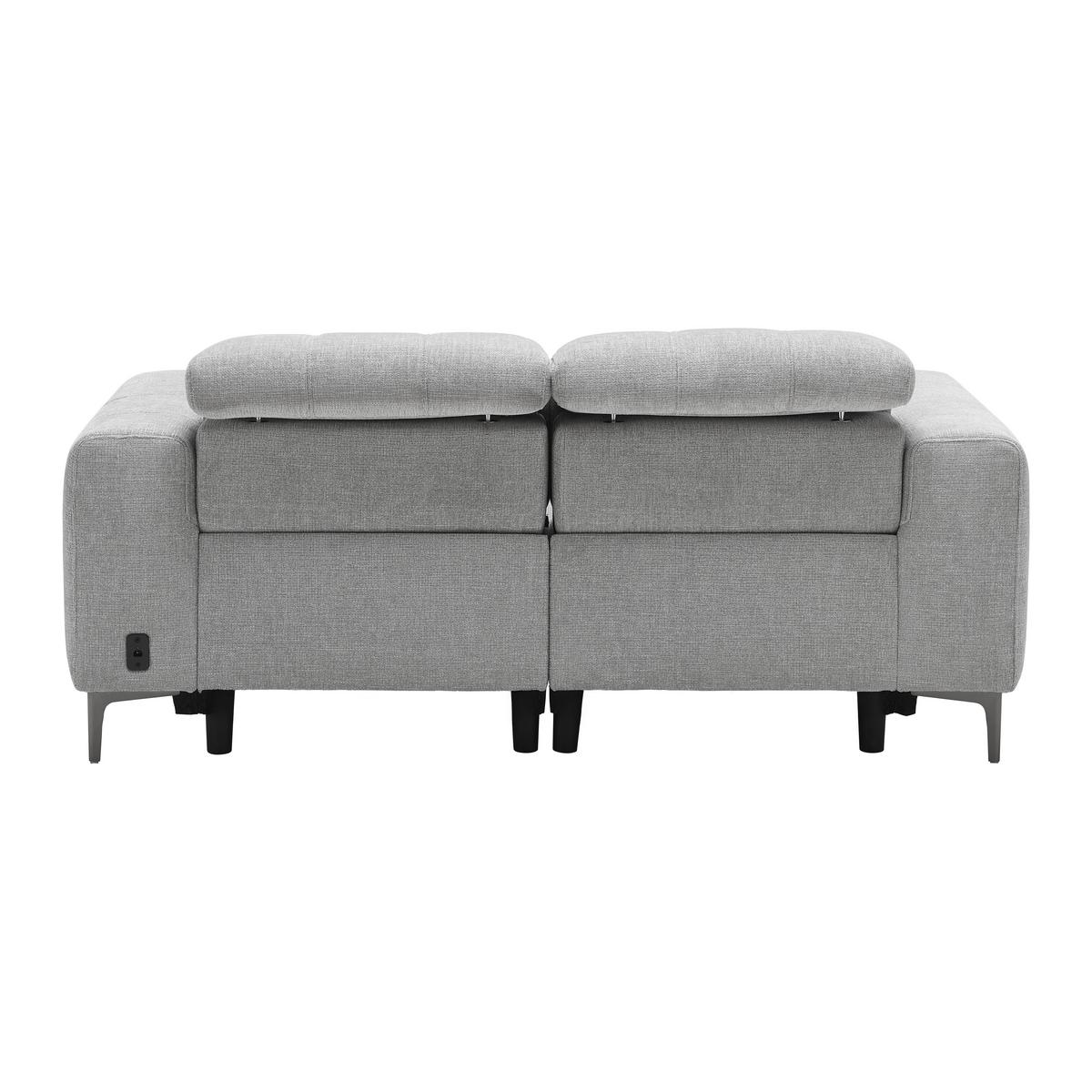 2-Sitzer-Sofa Grau ca. 182x79x109cm - Dunkelgrau/Grau, MODERN, Holz/Kunststoff (182/79/109cm) - Mömax