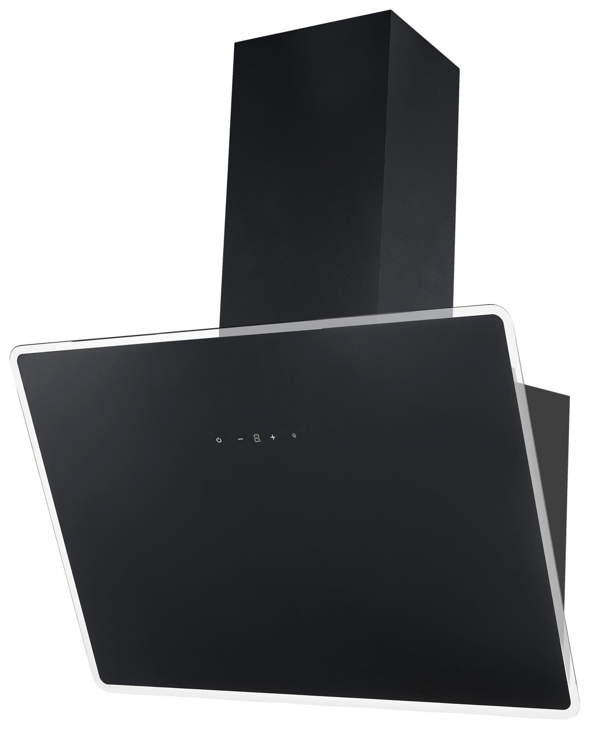 Dunstabzugshaube Lora Schwarz B: ca. 59,5 cm - Schwarz, Trend, Glas/Metall (59,5/74,8–109,5/38,5cm) - Respekta