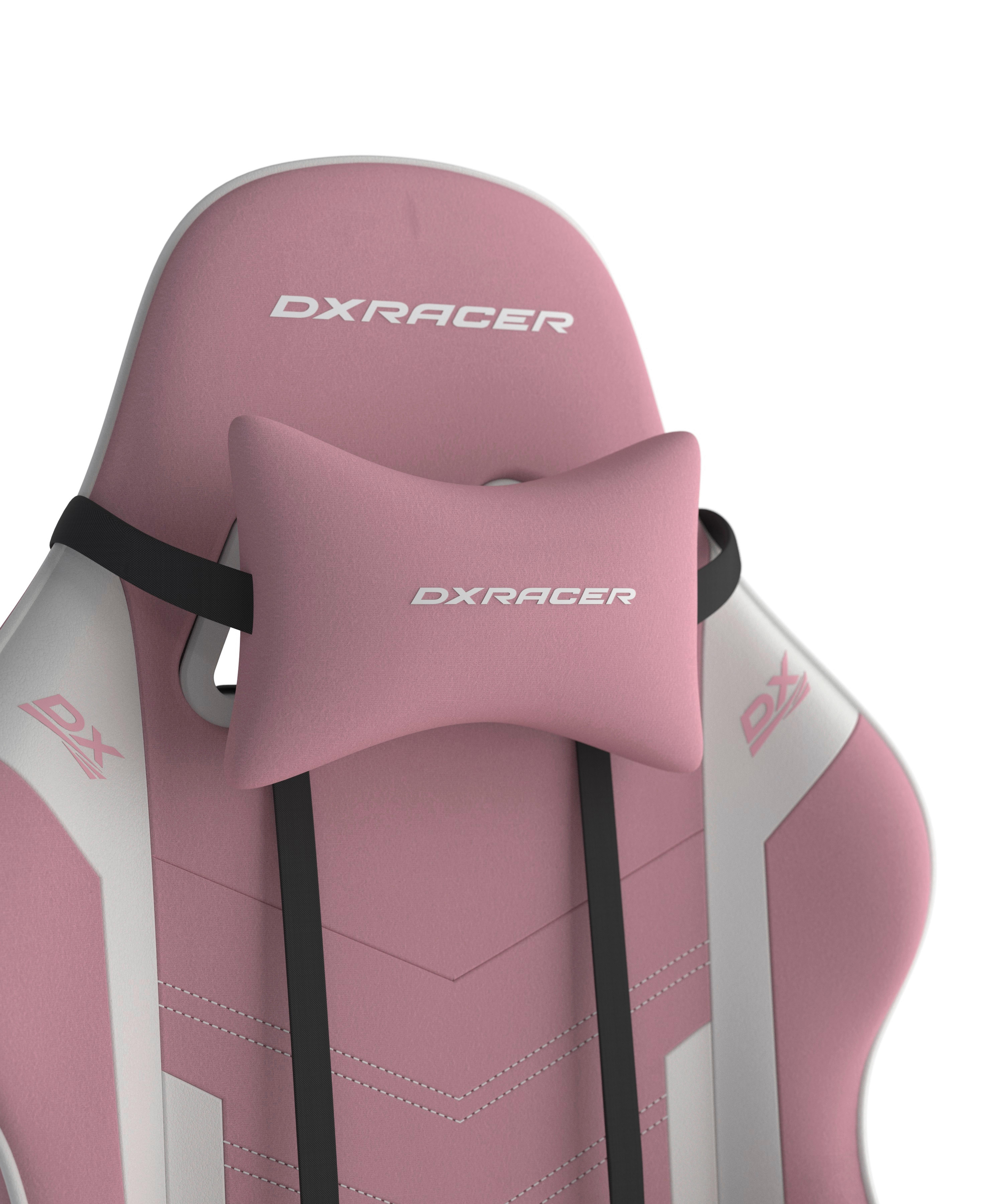 GAMINGSTOL PRINCE - vit/pink, Modern, textil/plast (67/126/67cm) - Dxracer