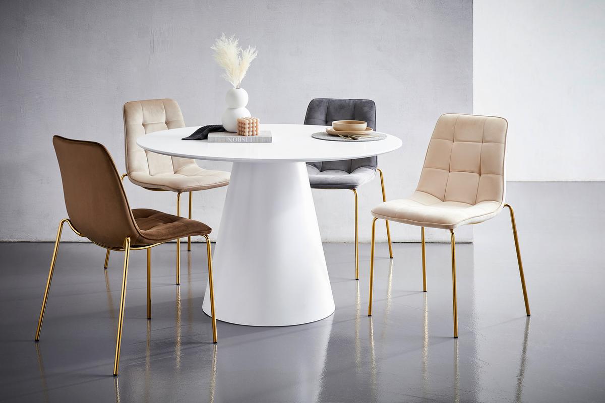 STÓŁ DO JADALNI ZEHN - biały, Modern, materiał drewnopochodny (120/120/76cm) - MID.YOU