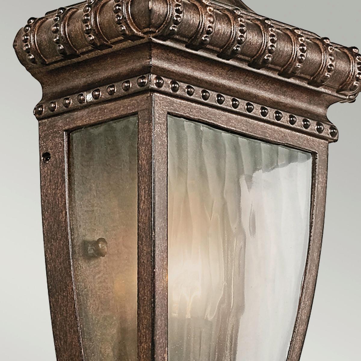 Kültéri Falilámpa Kl-Venetian7-S - bronzszínű, Natur, üveg/fém (17.1/29.8/9.5cm) - Elstead Lighting