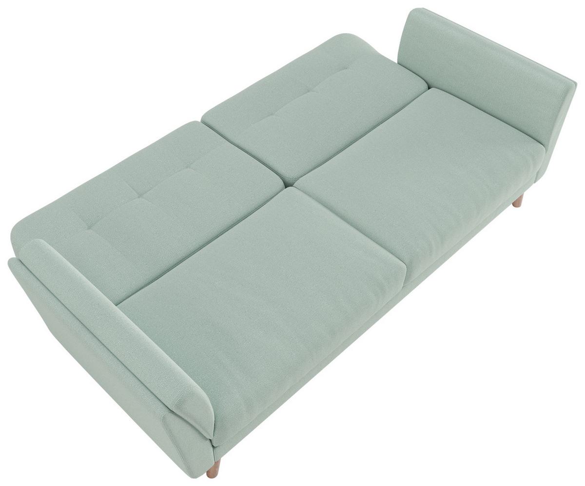 Schlafsofa Helsinki Webstoff ca. 220,5x80,5 cm Mintgrün - Mintgrün, MODERN, Holz/Textil (220,5/88/80,5cm) - MID.YOU