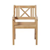 Gartensessel Rosenborg - Teakfarben, Natur, Holz (59/89/59cm) - Gardenson