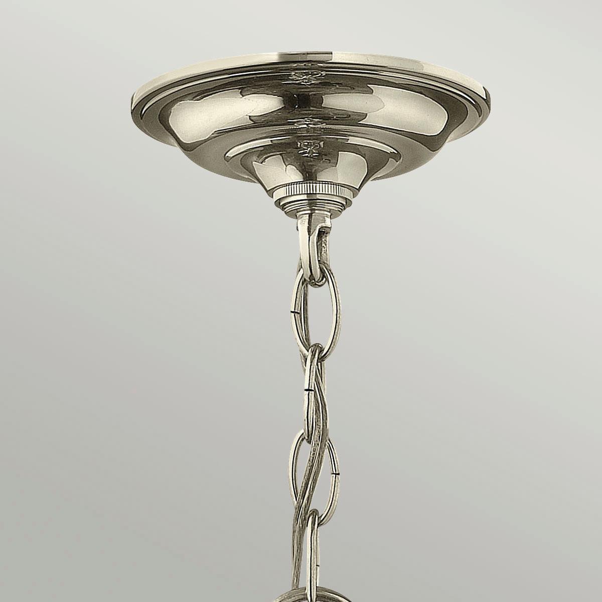 Függőlámpa Hk-Gentry-P-M-Pn - nikkelszínű, Natur, üveg/fém (29.7/61cm) - Elstead Lighting