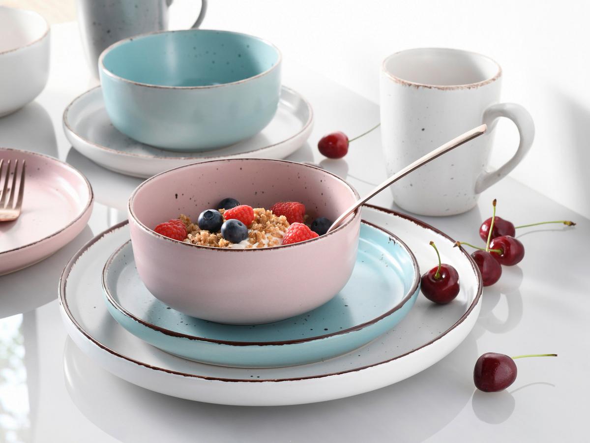 Kombinirani Servis Modern Fashion, 16-Delni - temno roza/modra, keramika - Creatable