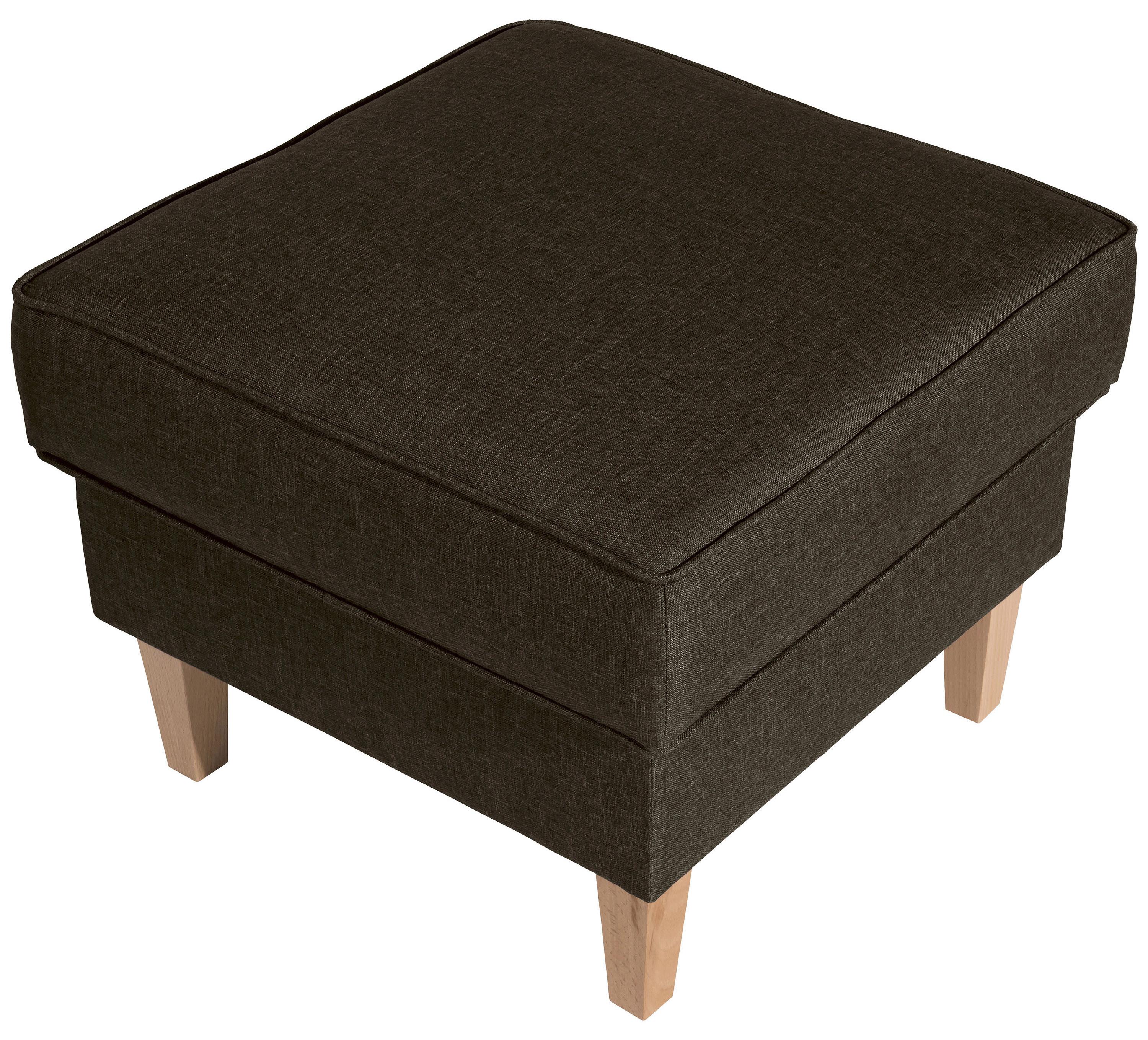 Hocker Lorris Sahara Flachgewebe - Buchefarben/Sahara, Design, Holz/Textil (53/45/53cm) - Max Winzer