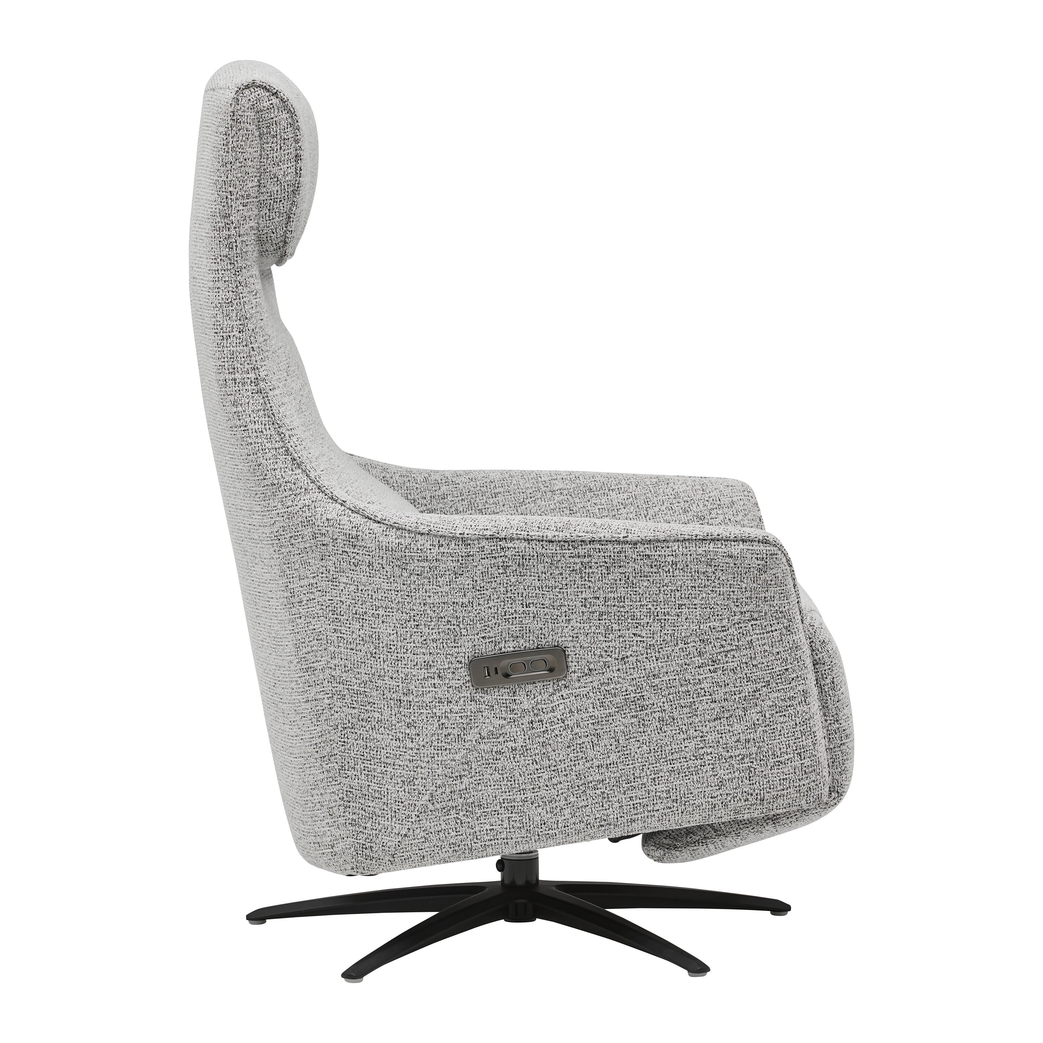 RELAXFÅTÖLJ MAXIMUS - grå/svart, Modern, metall/trä (75/110/86cm) - Premium Living
