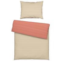 Bettwäsche Kinzura Wende Ca. 160x210cm - Beige/Orange, Konventionell, Textil (160/210cm) - Modern Living