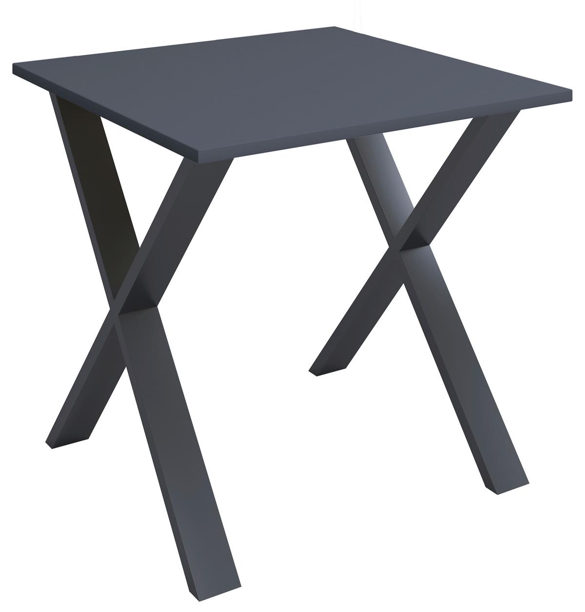 SCHREIBTISCH LONA - Anthrazit/Silberfarben, Design, Holzwerkstoff/Metall (80/80/76cm) - MID.YOU